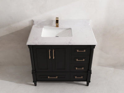 Aberdeen 36 in. W x 22 in. D Left Offset Sink Bathroom Vanity