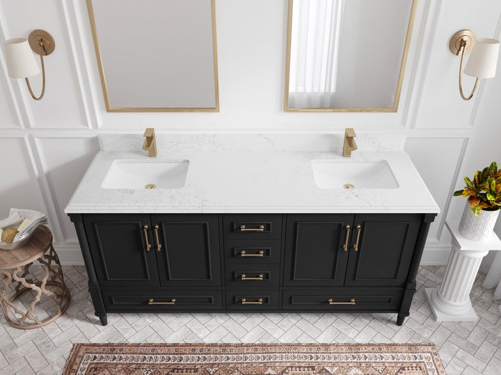 Aberdeen 72 in. W x 22 in. D Double Sink Bathroom Vanity - photo 24