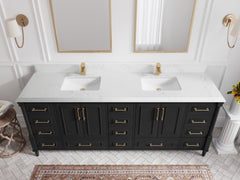 Aberdeen 84 in. W x 22 in. D Double Sink Bathroom Vanity - photo 24