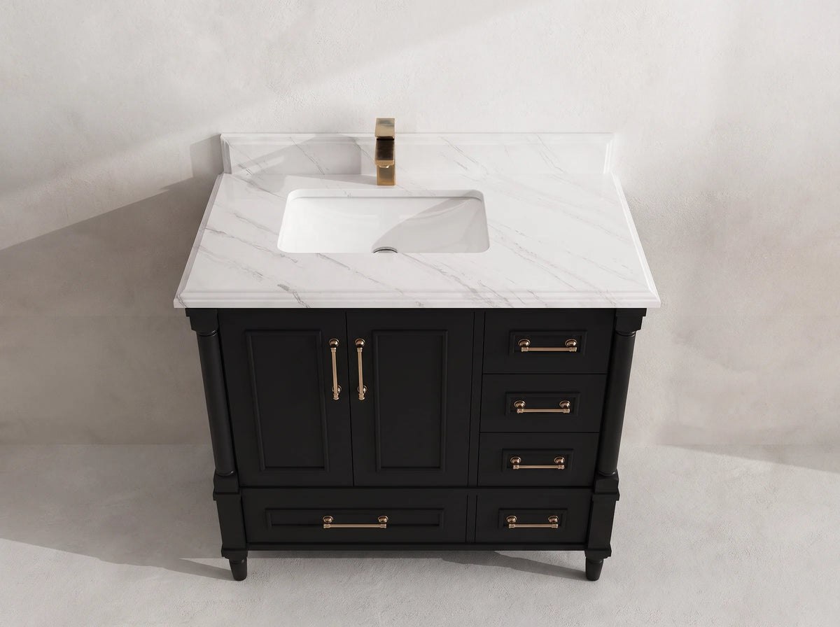 Aberdeen 36 in. W x 22 in. D Left Offset Sink Bathroom Vanity