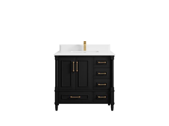 Aberdeen 36 in. W x 22 in. D Center Sink Bathroom Vanity - photo 28