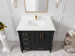 Aberdeen 36 in. W x 22 in. D Center Sink Bathroom Vanity - photo 27