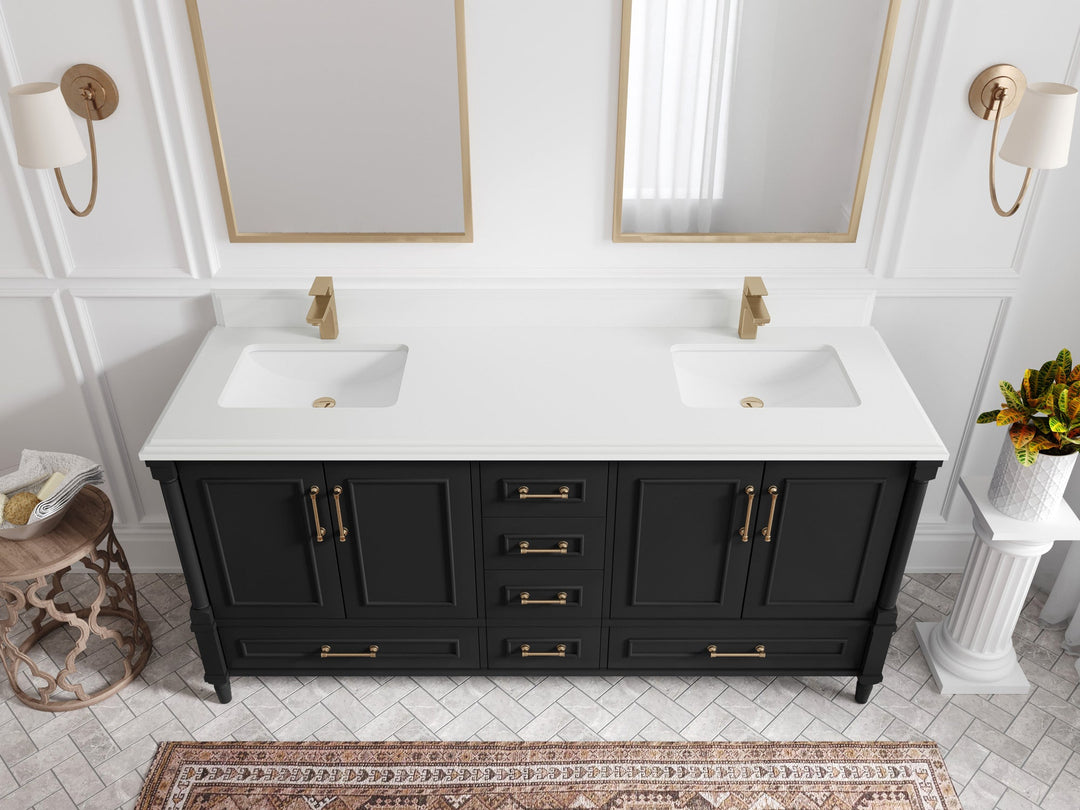 Aberdeen 72 in. W x 22 in. D Double Sink Bathroom Vanity