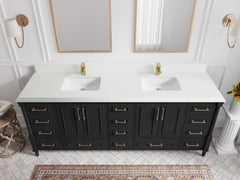 Aberdeen 84 in. W x 22 in. D Double Sink Bathroom Vanity - photo 26