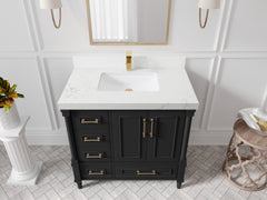 Aberdeen 36 in. W x 22 in. D Center Sink Bathroom Vanity - photo 29