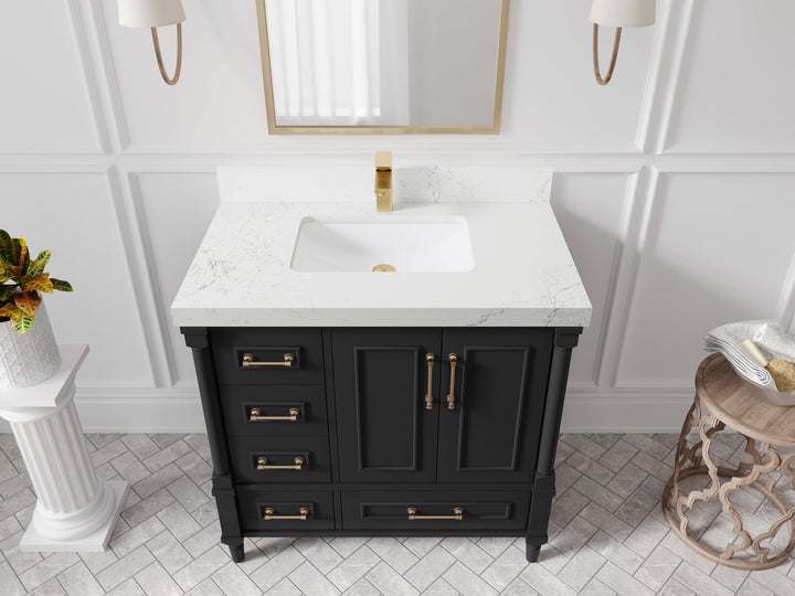 Aberdeen 36 in. W x 22 in. D Center Sink Bathroom Vanity - photo 29