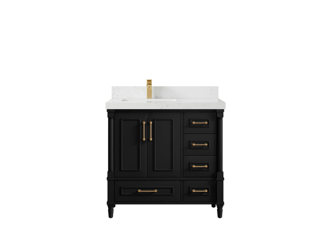 Aberdeen 36 in. W x 22 in. D Left Offset Sink Bathroom Vanity