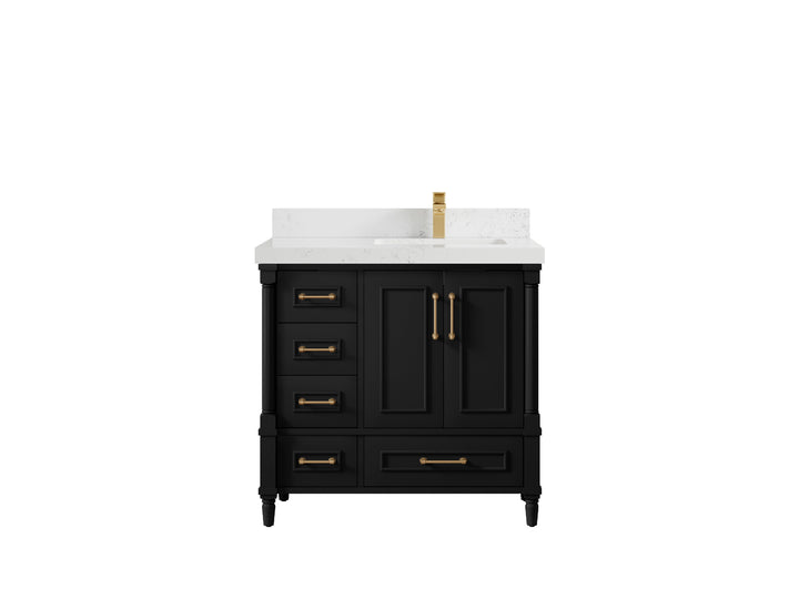 Aberdeen 36 in. W x 22 in. D Right Offset Sink Bathroom Vanity - photo 30