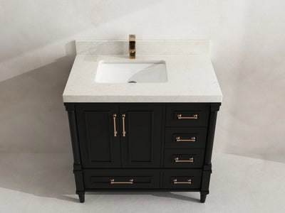 Aberdeen 36 in. W x 22 in. D Left Offset Sink Bathroom Vanity