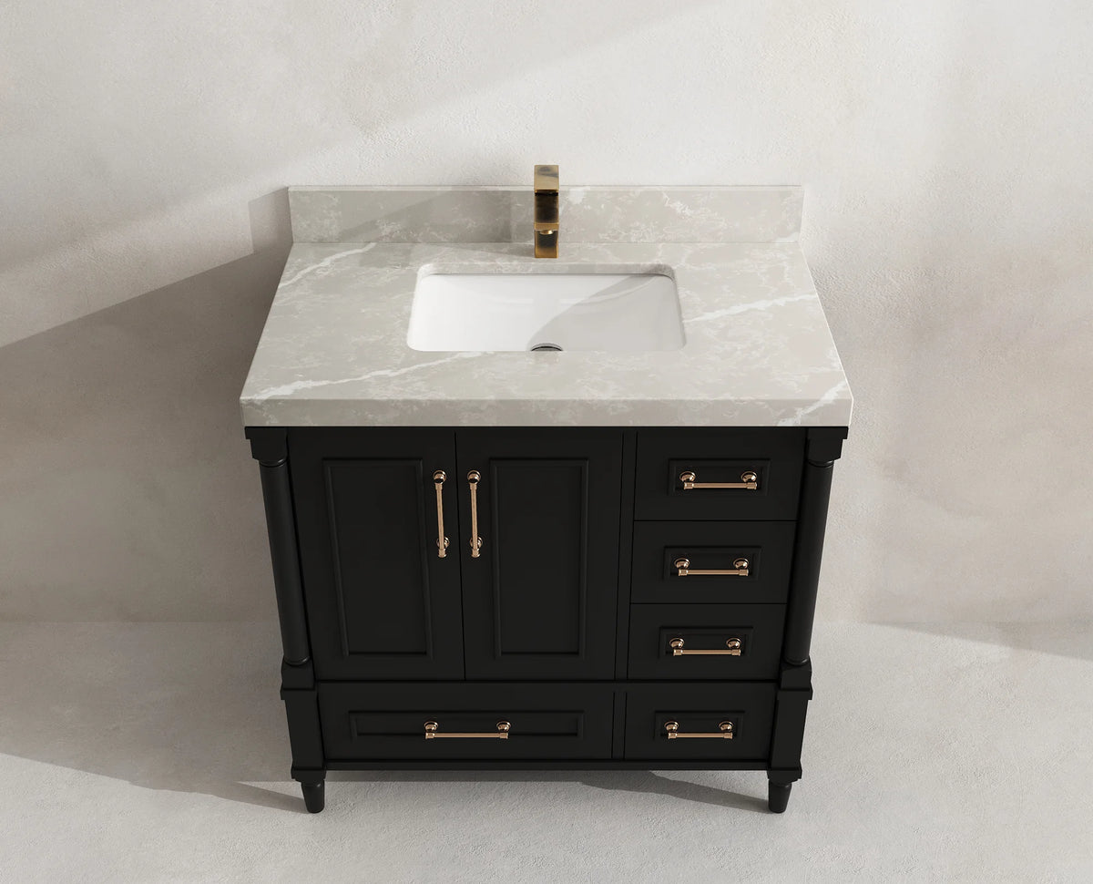 Aberdeen 36 in. W x 22 in. D Center Sink Bathroom Vanity
