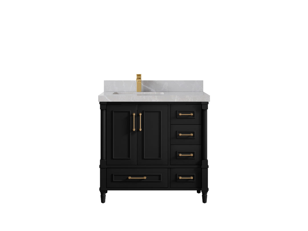Aberdeen 36 in. W x 22 in. D Left Offset Sink Bathroom Vanity