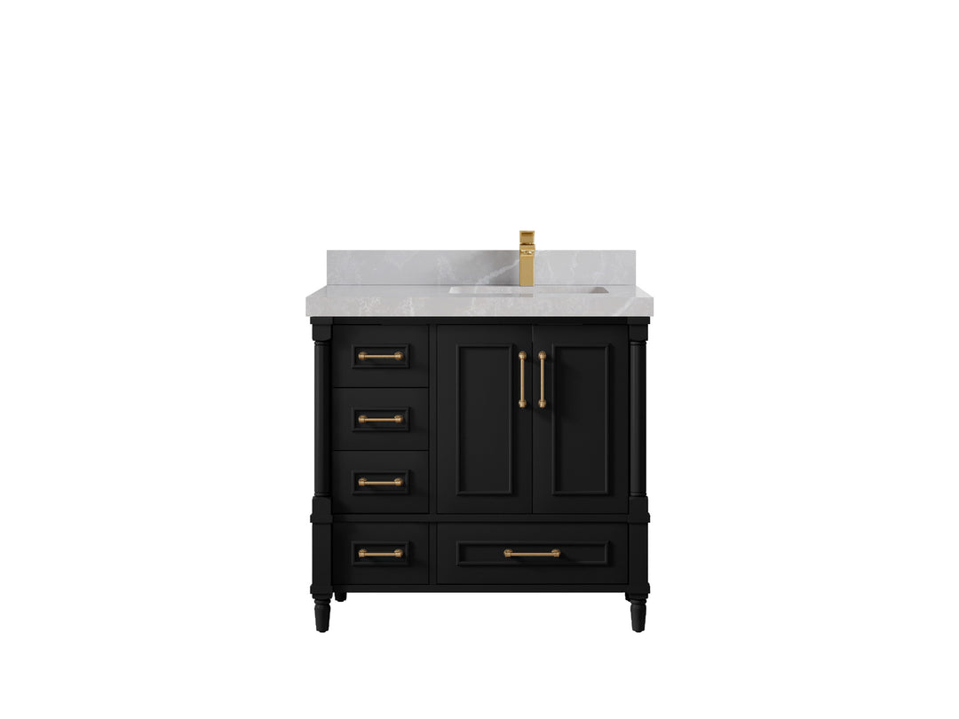 Aberdeen 36 in. W x 22 in. D Right Offset Sink Bathroom Vanity