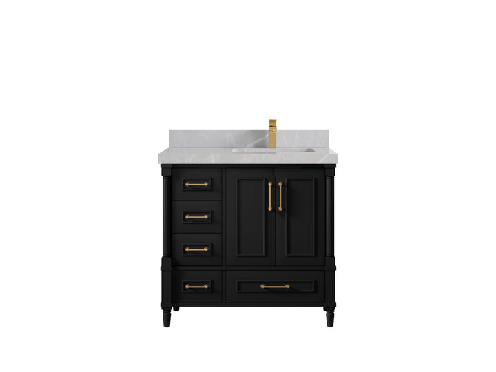 Aberdeen 36 in. W x 22 in. D Right Offset Sink Bathroom Vanity - photo 32