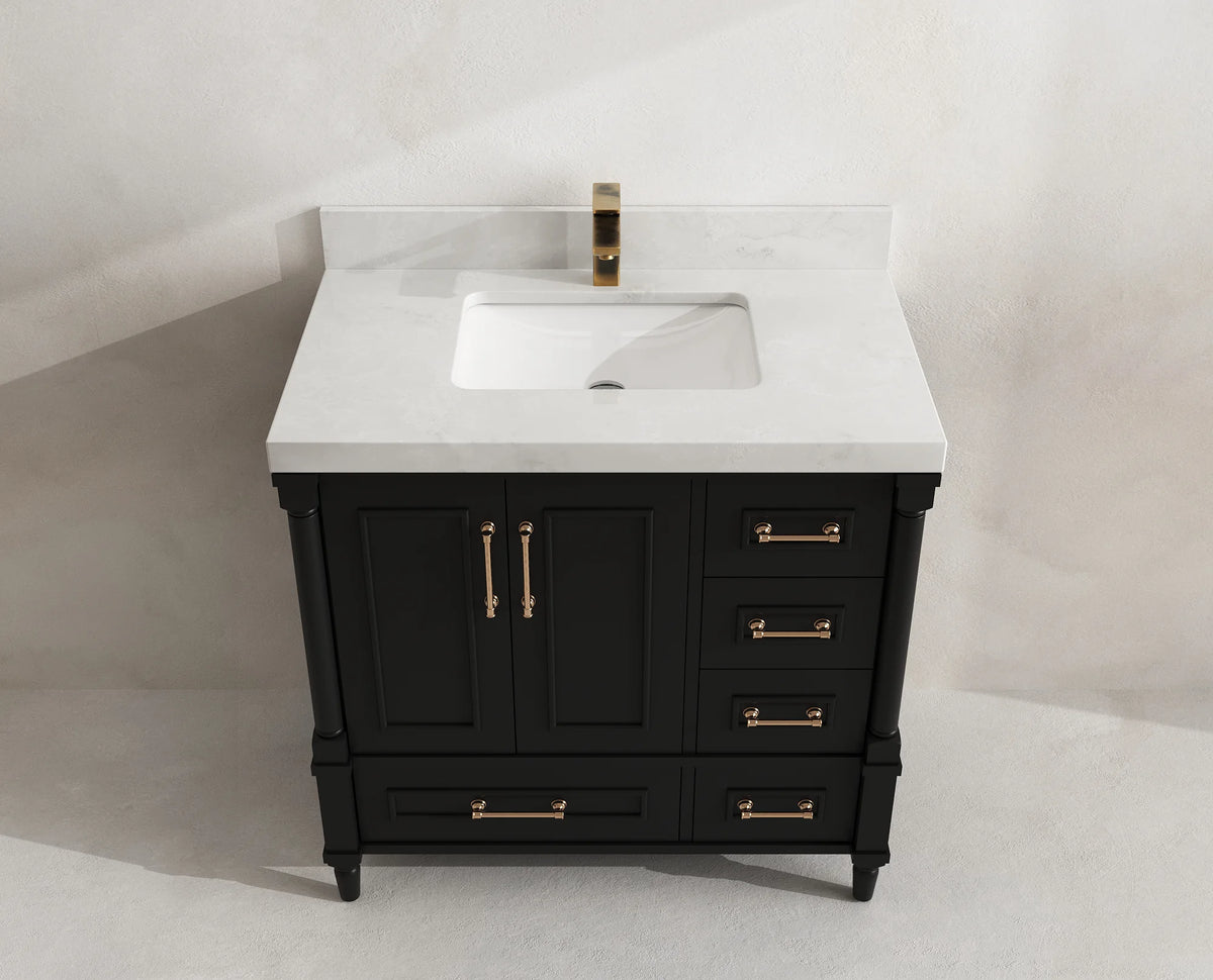 Aberdeen 36 in. W x 22 in. D Center Sink Bathroom Vanity