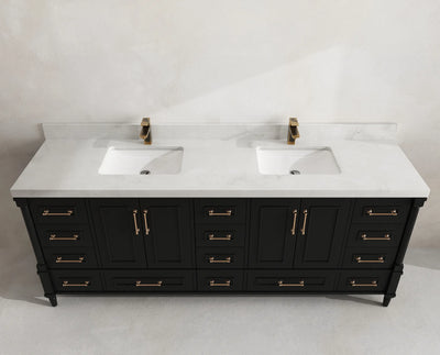 Aberdeen 84 in. W x 22 in. D Double Sink Bathroom Vanity