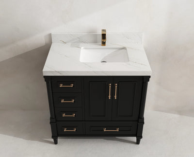 Aberdeen 36 in. W x 22 in. D Right Offset Sink Bathroom Vanity