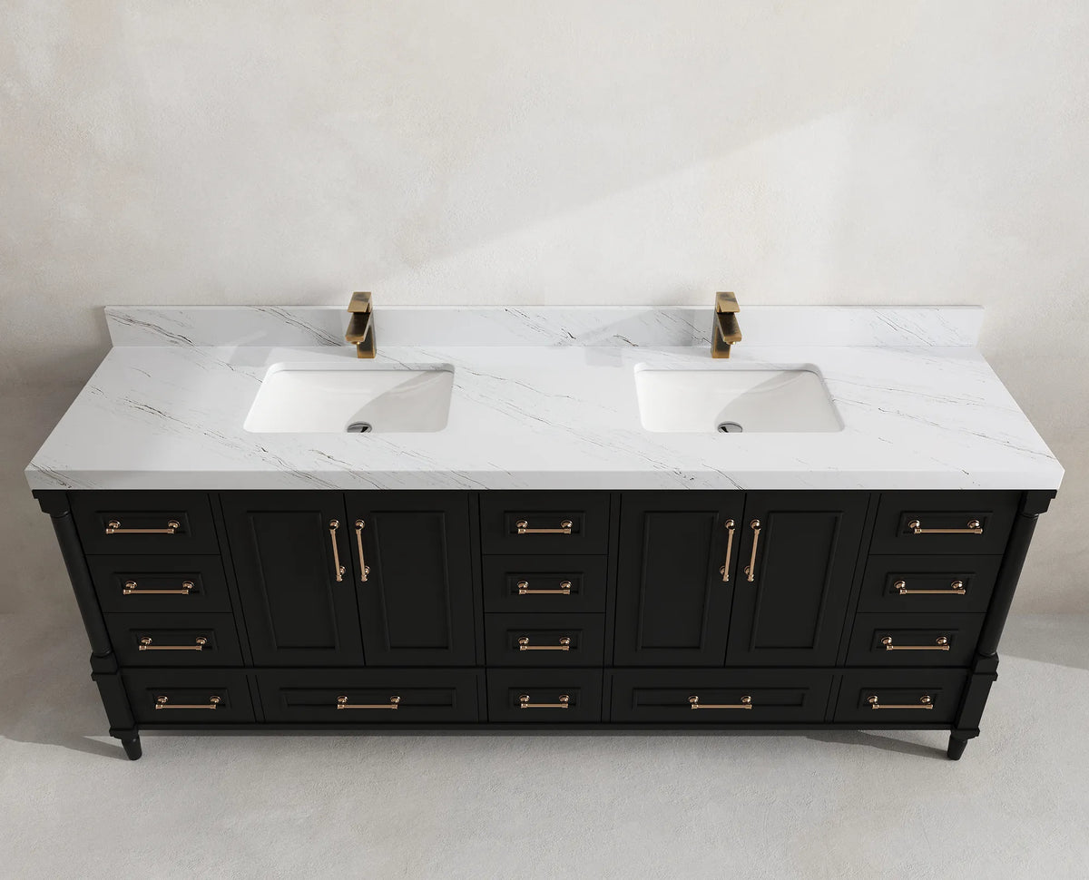 Aberdeen 84 in. W x 22 in. D Double Sink Bathroom Vanity