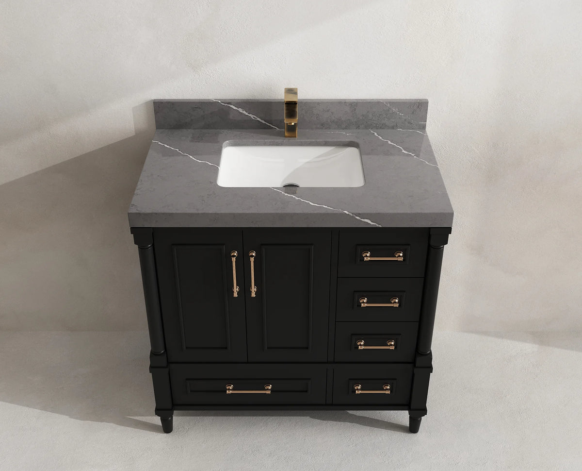 Aberdeen 36 in. W x 22 in. D Center Sink Bathroom Vanity