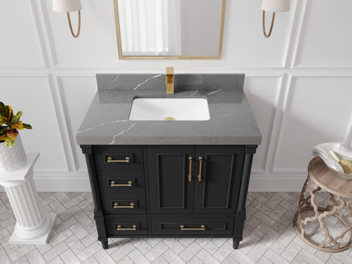 Aberdeen 36 in. W x 22 in. D Center Sink Bathroom Vanity - photo 33