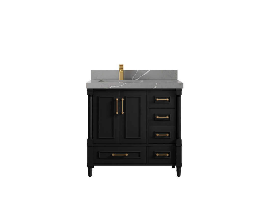 Aberdeen 36 in. W x 22 in. D Left Offset Sink Bathroom Vanity