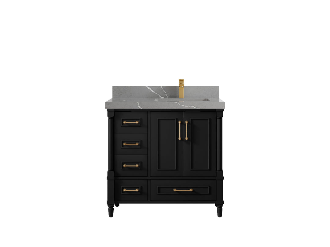 Aberdeen 36 in. W x 22 in. D Right Offset Sink Bathroom Vanity