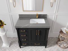 Aberdeen 36 in. W x 22 in. D Right Offset Sink Bathroom Vanity - photo 33
