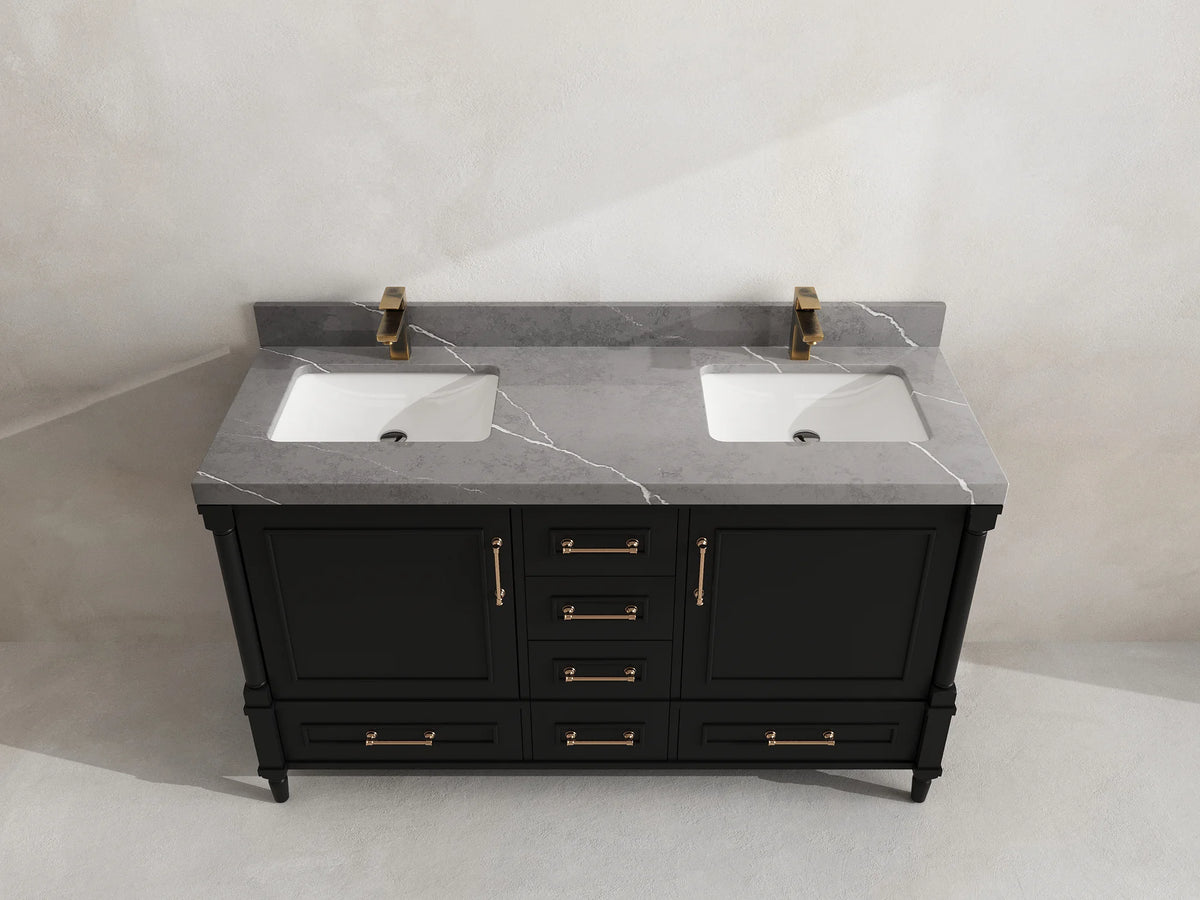 Aberdeen 60 in. W x 22 in. D Double Sink Bathroom Vanity