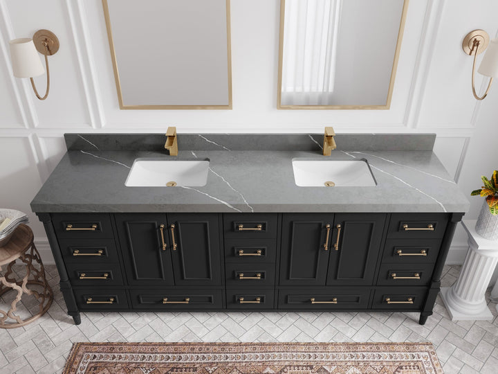 Aberdeen 84 in. W x 22 in. D Double Sink Bathroom Vanity - photo 32