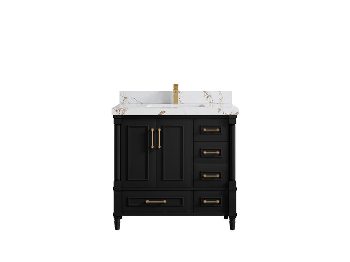 Aberdeen 36 in. W x 22 in. D Center Sink Bathroom Vanity - photo 36