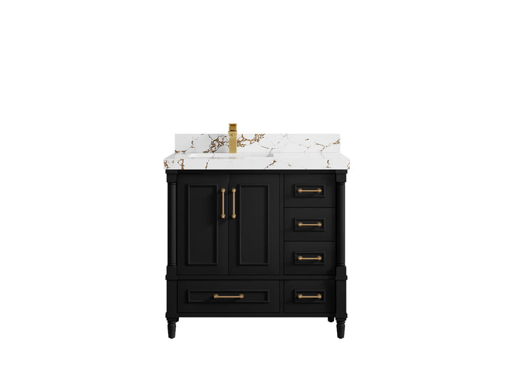 Aberdeen 36 in. W x 22 in. D Left Offset Sink Bathroom Vanity - photo 36