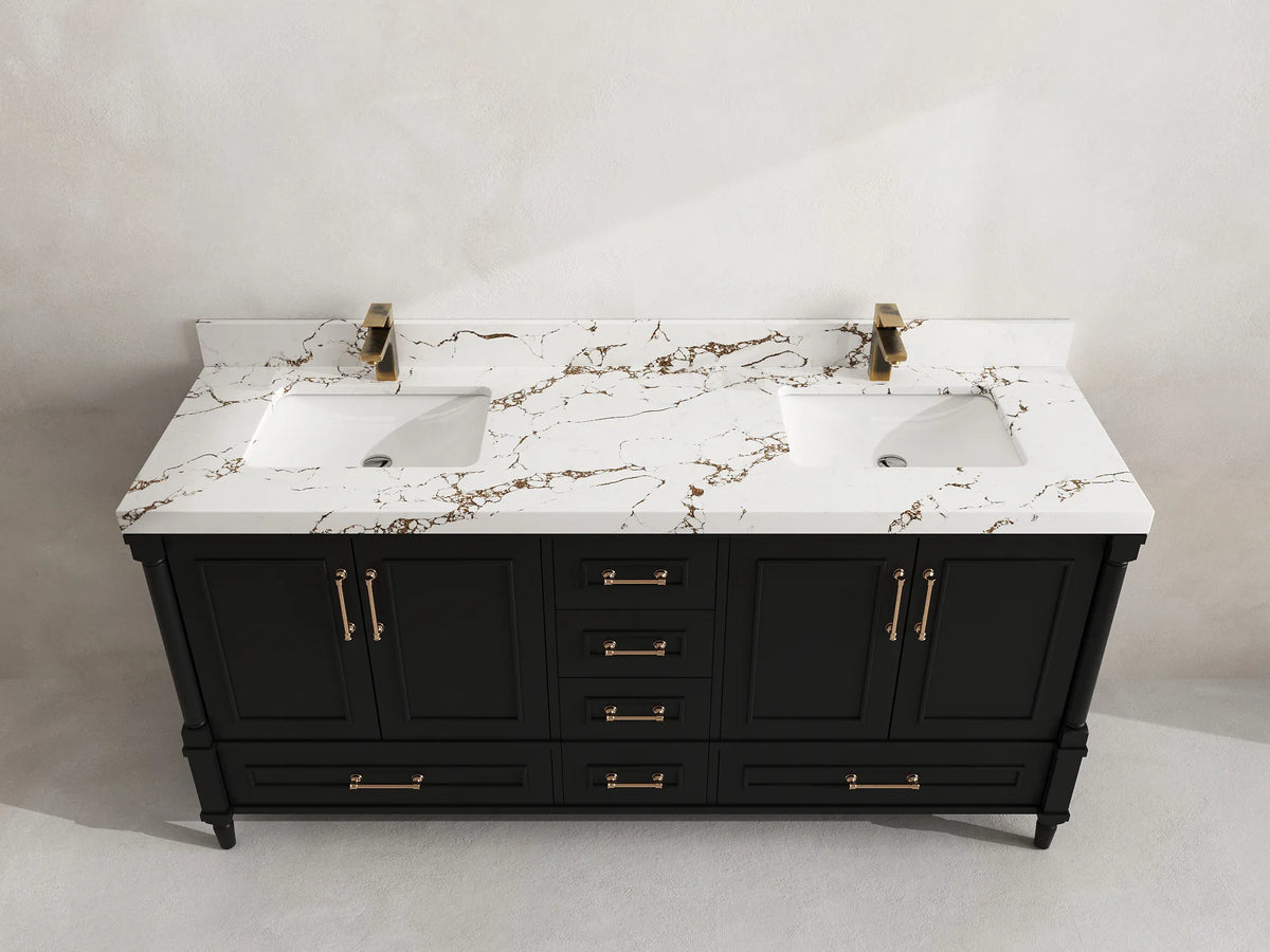 Aberdeen 72 in. W x 22 in. D Double Sink Bathroom Vanity