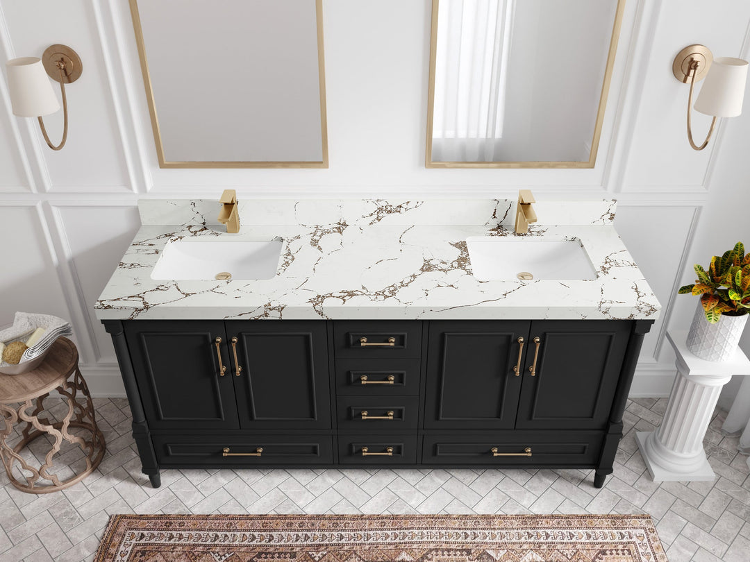 Aberdeen 72 in. W x 22 in. D Double Sink Bathroom Vanity