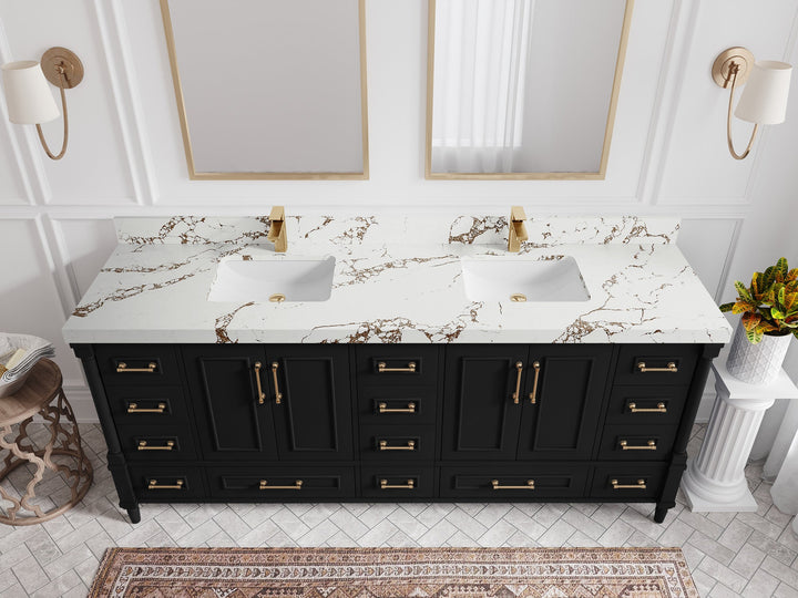 Aberdeen 80 in. W x 22 in. D Double Sink Bathroom Vanity - photo 29