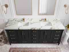 Aberdeen 84 in. W x 22 in. D Double Sink Bathroom Vanity - photo 34