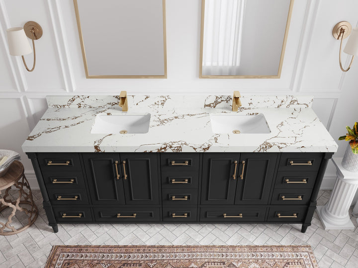 Aberdeen 84 in. W x 22 in. D Double Sink Bathroom Vanity - photo 34