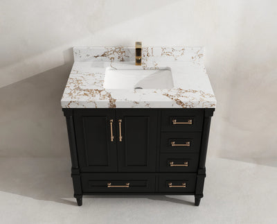 Aberdeen 36 in. W x 22 in. D Center Sink Bathroom Vanity