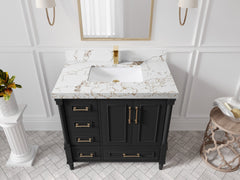 Aberdeen 36 in. W x 22 in. D Center Sink Bathroom Vanity - photo 37