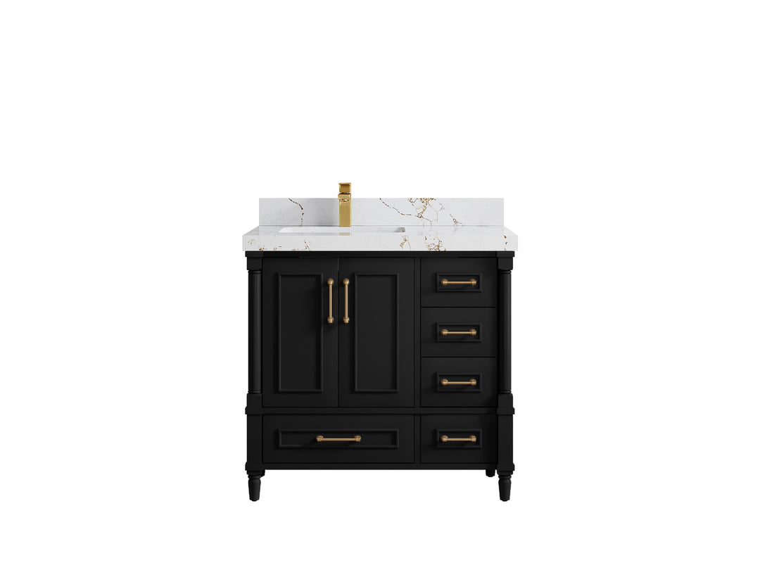 Aberdeen 36 in. W x 22 in. D Left Offset Sink Bathroom Vanity