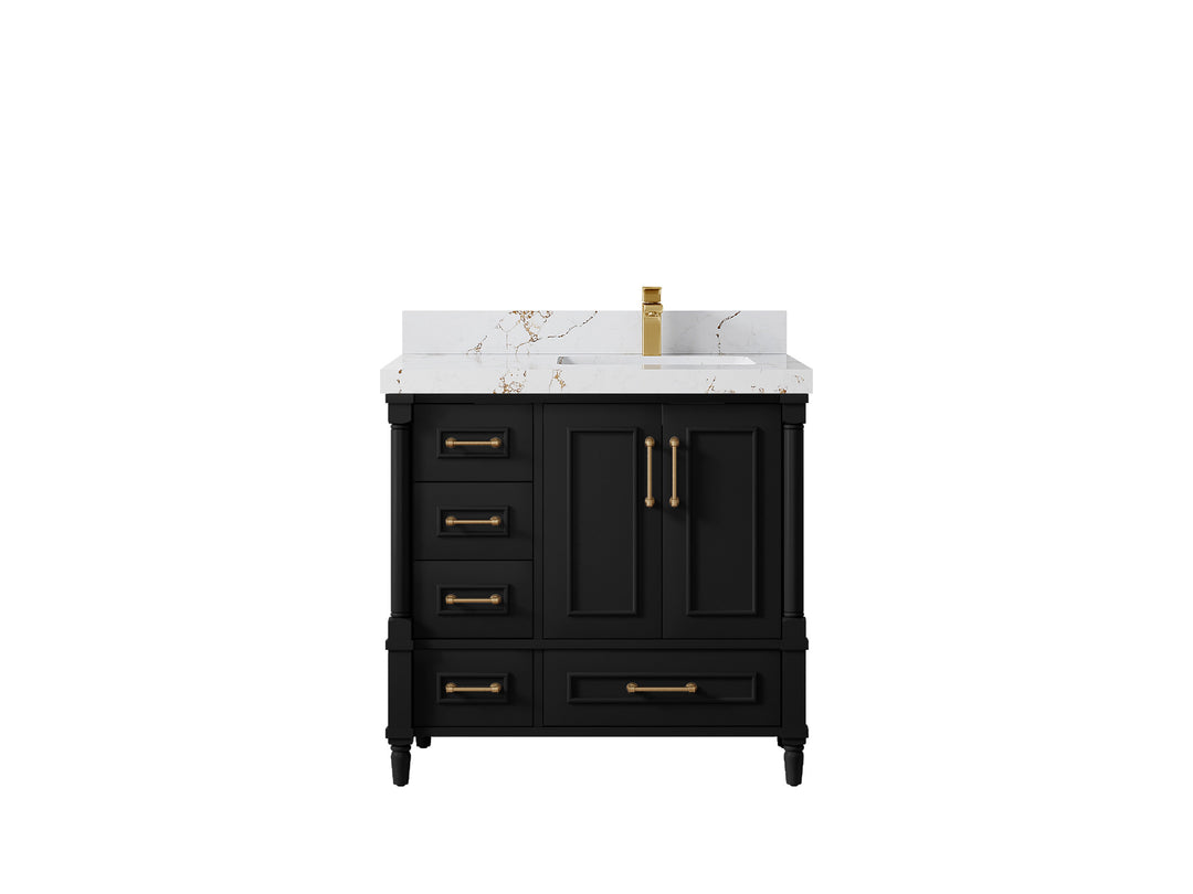 Aberdeen 36 in. W x 22 in. D Right Offset Sink Bathroom Vanity