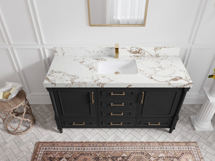 Aberdeen 60 in. W x 22 in. D Single Sink Bathroom Vanity - photo 36