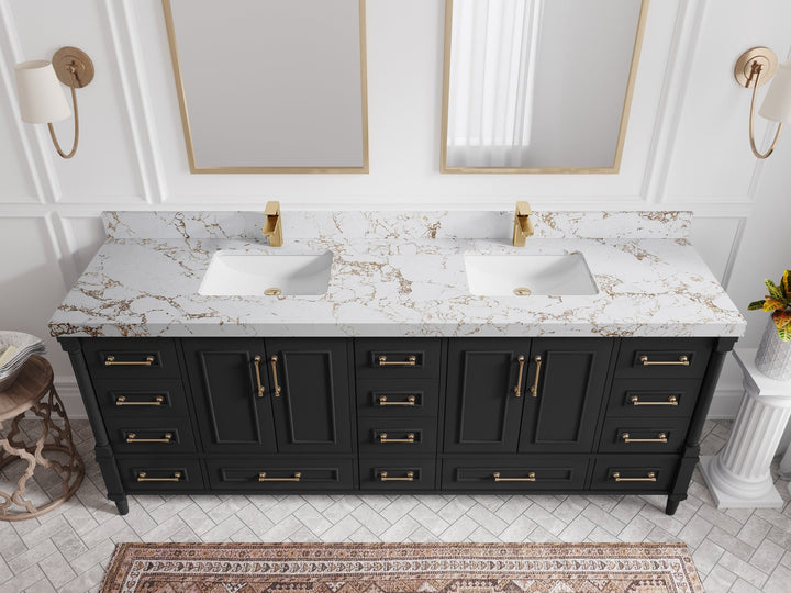 Aberdeen 84 in. W x 22 in. D Double Sink Bathroom Vanity - photo 36