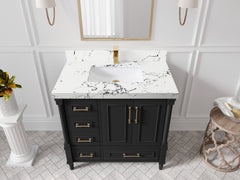 Aberdeen 36 in. W x 22 in. D Center Sink Bathroom Vanity - photo 39