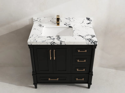 Aberdeen 36 in. W x 22 in. D Left Offset Sink Bathroom Vanity