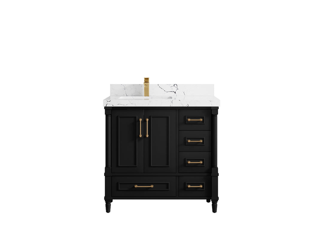 Aberdeen 36 in. W x 22 in. D Left Offset Sink Bathroom Vanity