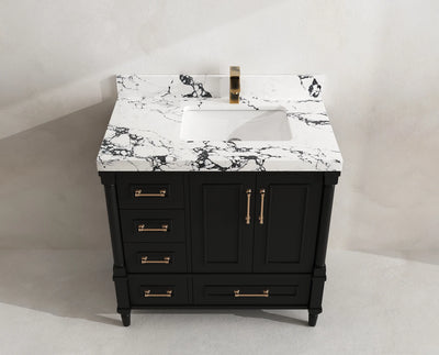 Aberdeen 36 in. W x 22 in. D Right Offset Sink Bathroom Vanity