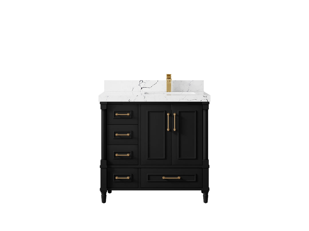 Aberdeen 36 in. W x 22 in. D Right Offset Sink Bathroom Vanity