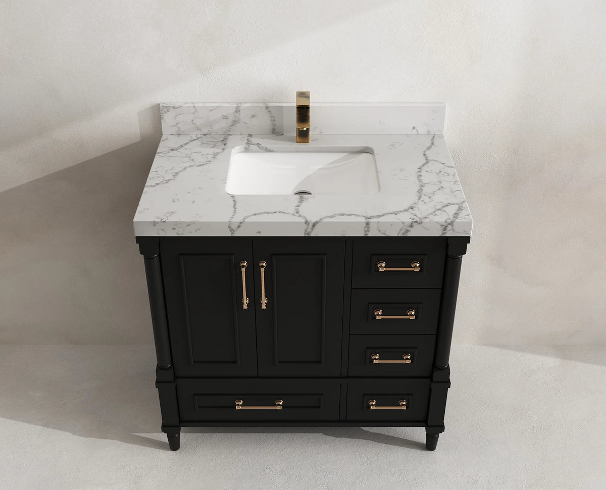 Aberdeen 36 in. W x 22 in. D Center Sink Bathroom Vanity