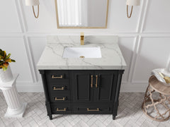 Aberdeen 36 in. W x 22 in. D Center Sink Bathroom Vanity - photo 41