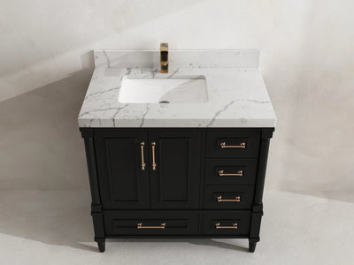 Aberdeen 36 in. W x 22 in. D Left Offset Sink Bathroom Vanity