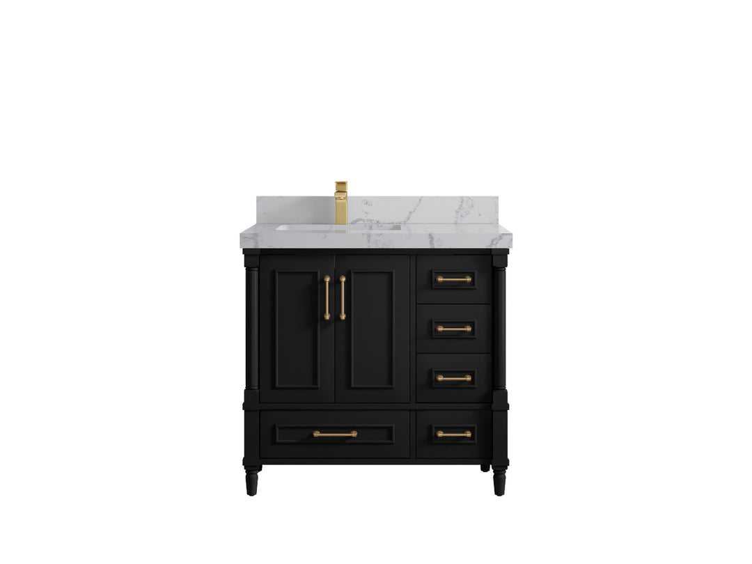 Aberdeen 36 in. W x 22 in. D Left Offset Sink Bathroom Vanity